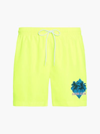 Calvin Klein Fürdőruha HU142683 | Calvin Klein CK Wave Medium Drawstring Férfi Úszónadrág Sárga